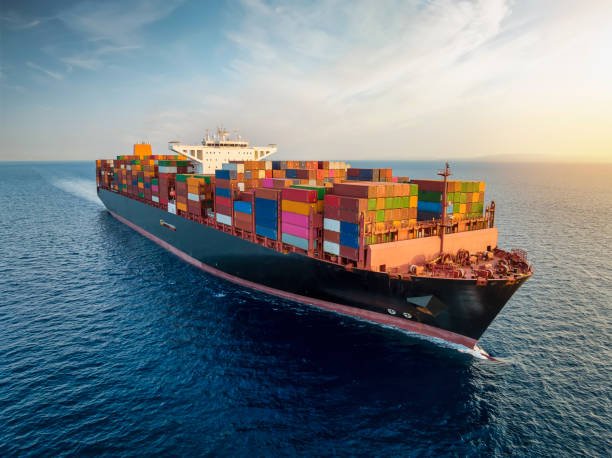 Container ship at sea, representing ADB Logistics Consulting's freight and supply chain expertise