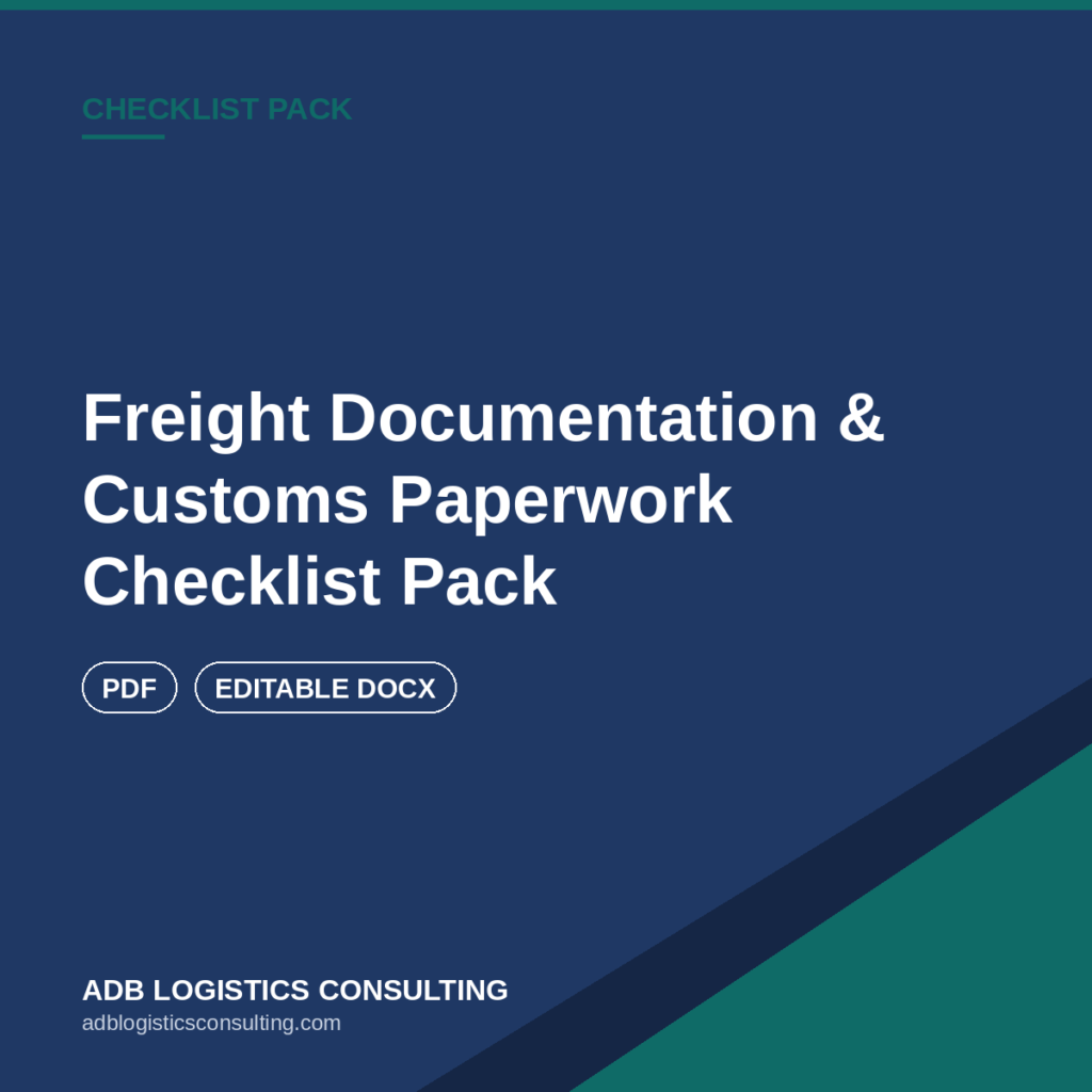 Freight Documentation & Customs Paperwork Checklist Pack