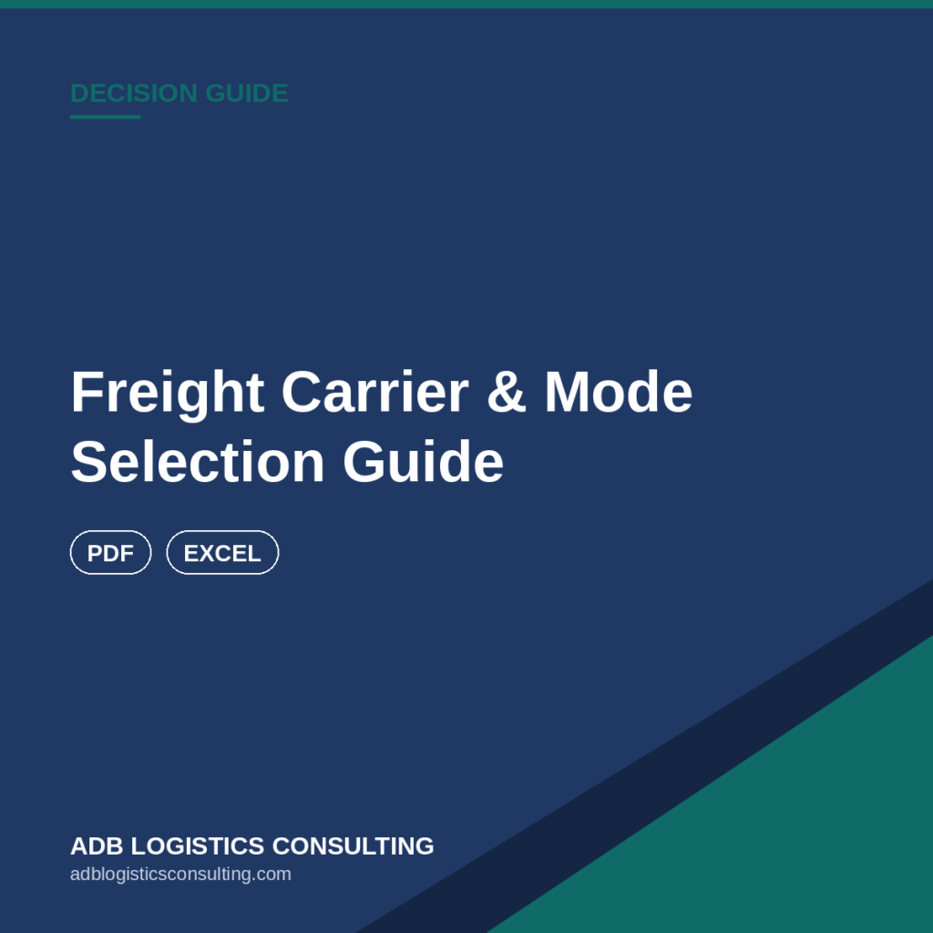 Freight Carrier & Mode Selection Guide